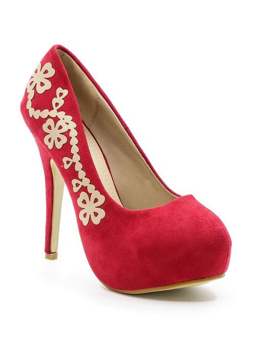 red suede slip on pump - 10260082 - Very Small Image - 1