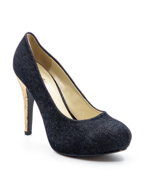 blue denim slip on pump - 10260098 - Very Small Image - 1