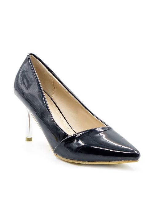 black leather slip on pump - 10260124 - Very Small Image - 1