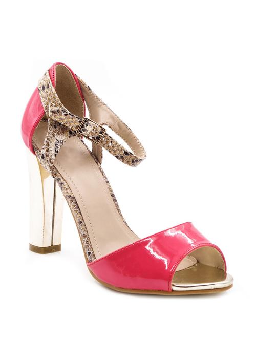 red ankle strap sandal - 10260138 - Very Small Image - 1