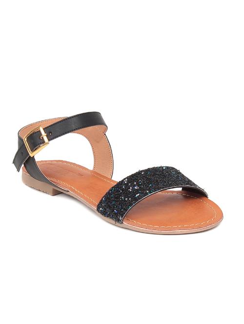 black faux leather sandal - 10264902 - Very Small Image - 1