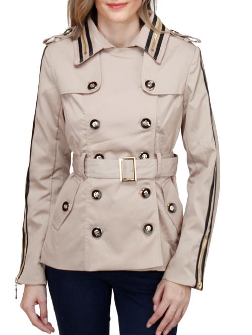 beige polyester coat - 10266267 - Very Small Image - 1