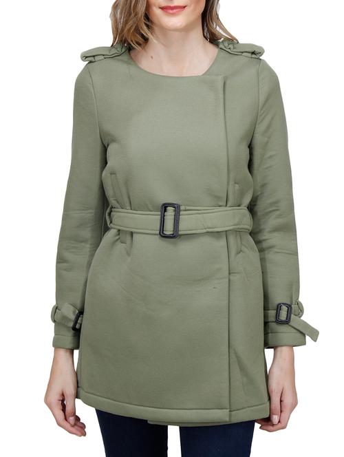 green polyester coat - 10266290 - Very Small Image - 1