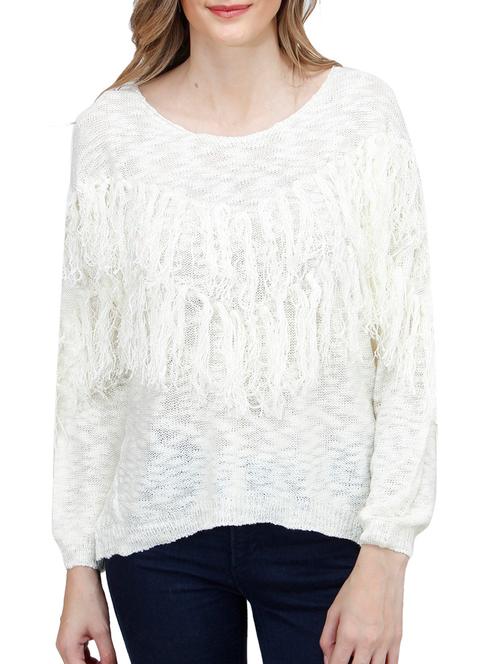 cream wool top - 10266357 - Very Small Image - 1