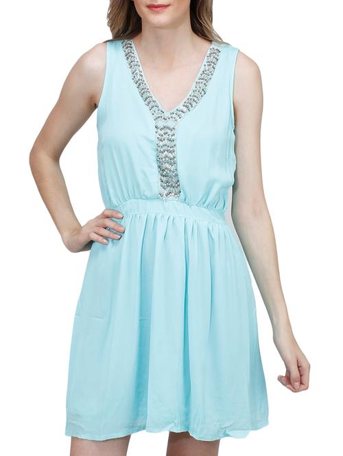light blue polyester dress - 10266372 - Very Small Image - 1