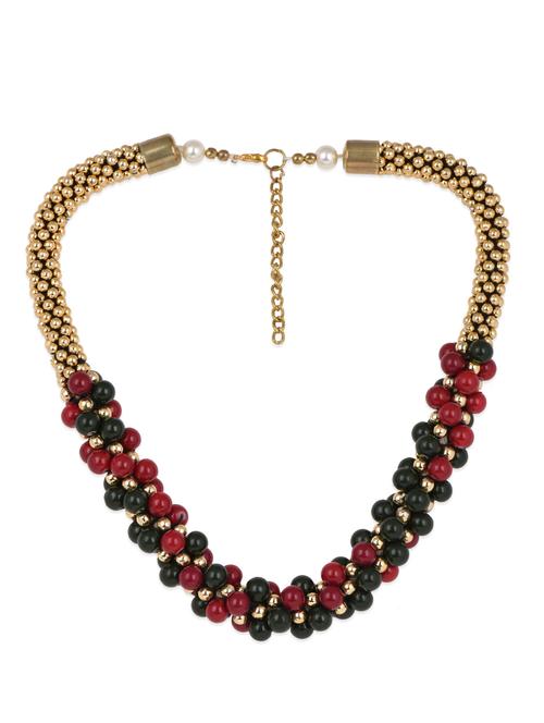 cluster of beads with gold hasli necklace - 1027557 - Very Small Image - 1