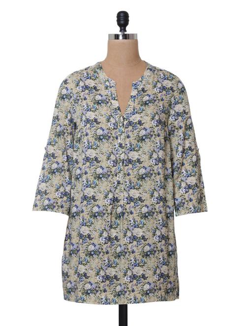 floral printed polyester tunic - 1027648 - Very Small Image - 1