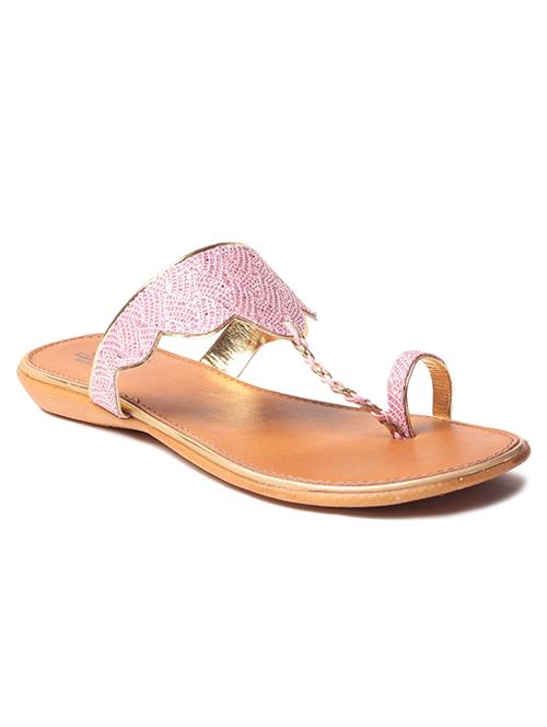 pink leatherette sandal - 10277279 - Very Small Image - 1