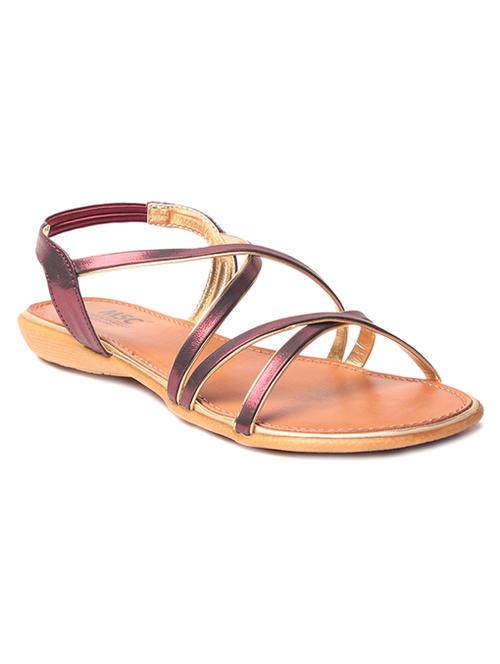 purple leatherette sandals - 10277285 - Very Small Image - 1