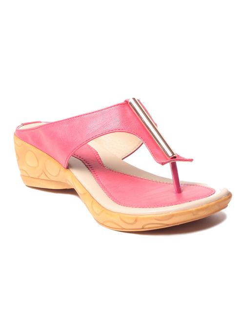 red leatherette toe separator sandals - 10277369 - Very Small Image - 1