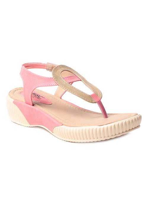 pink leatherette wedge - 10277394 - Very Small Image - 1