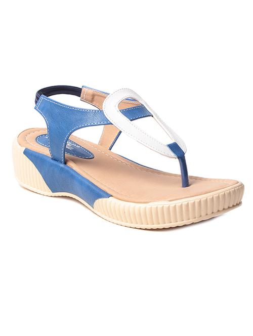 blue leatherette wedge - 10277396 - Very Small Image - 1
