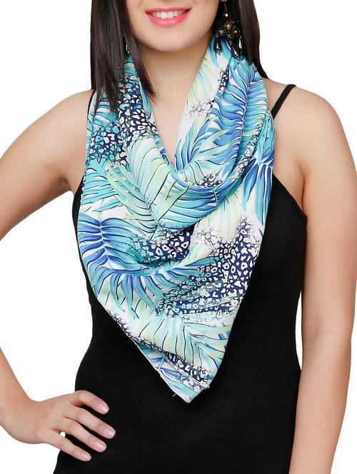 multi color poly crepe scarf - 10277424 - Very Small Image - 1