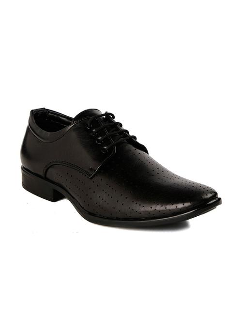 black leatherette lace up derby - 10288161 - Very Small Image - 1