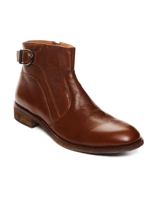 tan synthetic slip on boots - 10288206 - Very Small Image - 1
