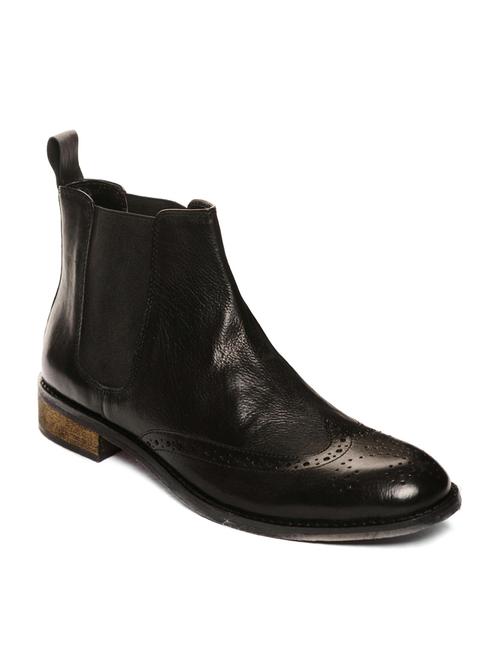 black synthetic slip on boots - 10288207 - Very Small Image - 1