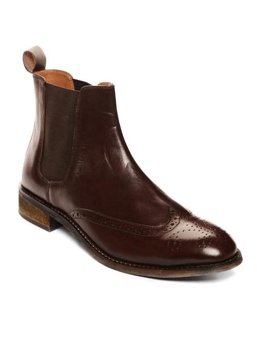 brown synthetic slip on boots - 10288208 - Very Small Image - 1