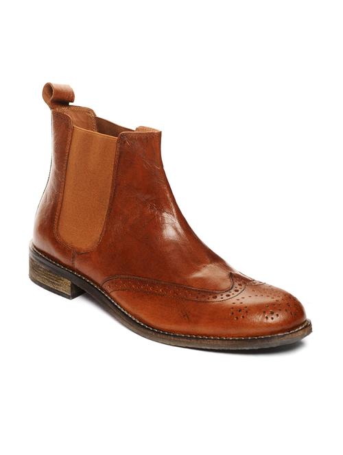 tan synthetic slip on boots - 10288209 - Very Small Image - 1