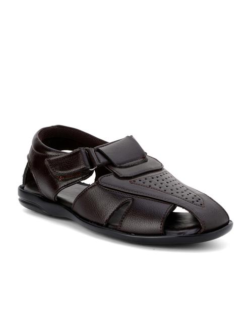brown synthetic slip on sandals - 10288233 - Very Small Image - 1