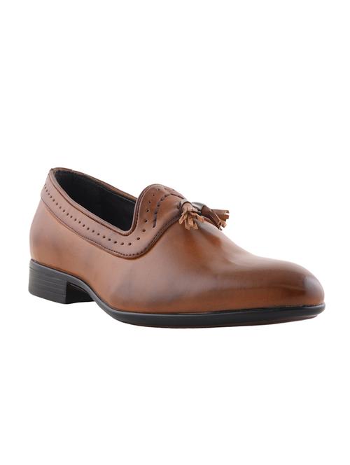 tan leatherette slip on moccasins - 10288260 - Very Small Image - 1