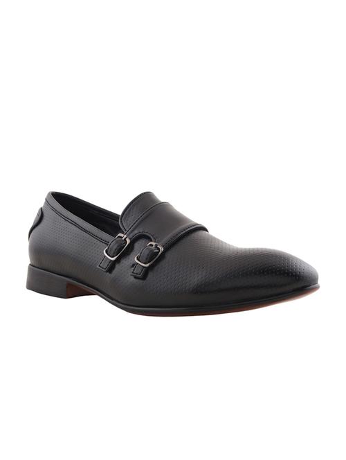 black leatherette slip on monkstrap - 10288270 - Very Small Image - 1