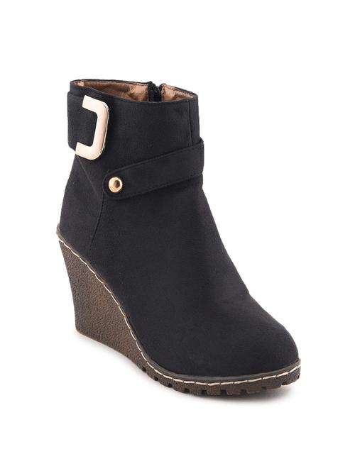 black suede ankle boot - 10288301 - Very Small Image - 1