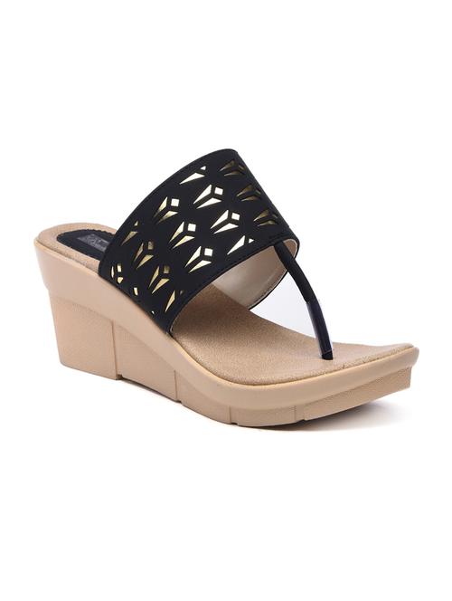 black faux leather wedge - 10288339 - Very Small Image - 1
