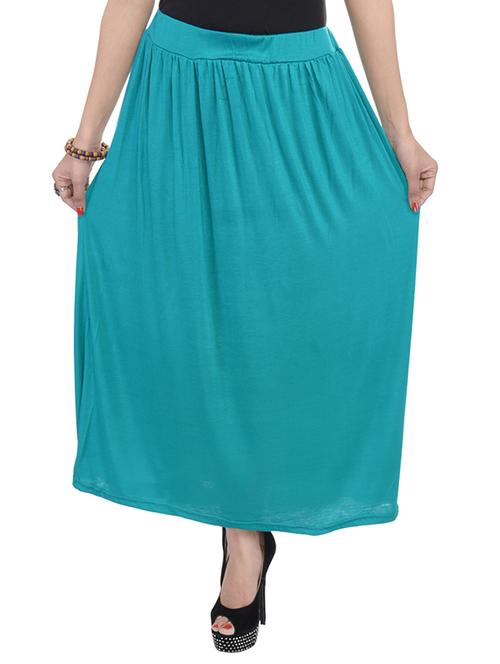 turquoise cotton skirts - 10288981 - Very Small Image - 1