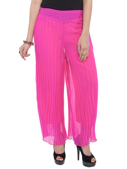 pink chiffon palazzos - 10289000 - Very Small Image - 1