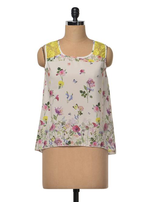 floral lilly printed top - 1029081 - Very Small Image - 1