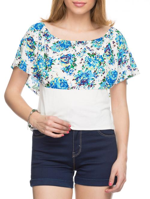 blue rayon top - 10292913 - Very Small Image - 1