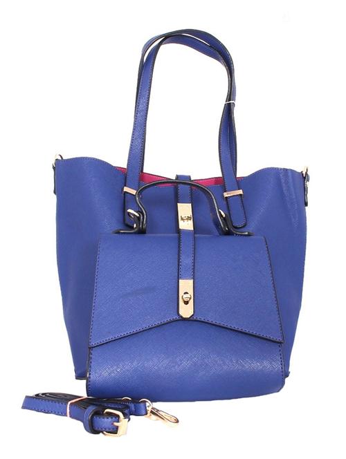 blue leatherette handbag - 10295177 - Very Small Image - 1