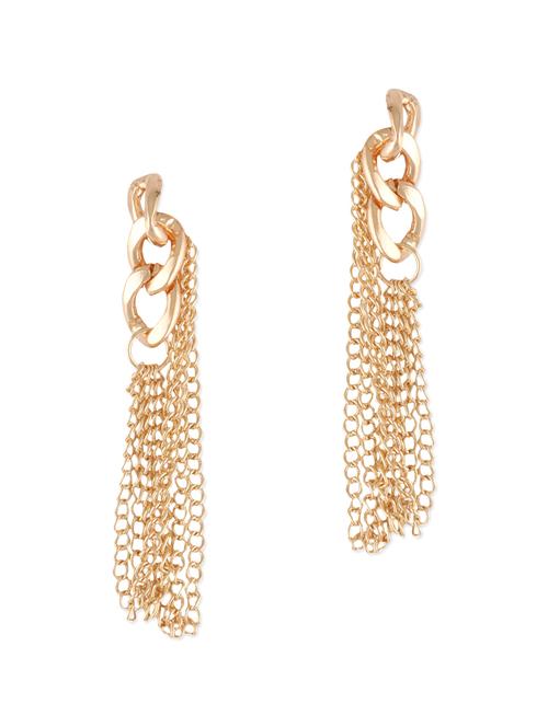gold chain & tassel drop earrings - 1029550 - Very Small Image - 1