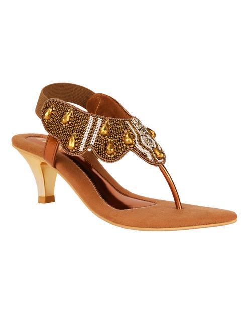 copper leatherette sandal - 10295591 - Very Small Image - 1