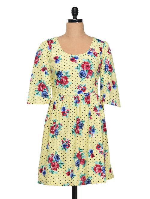floral printed polycrepe dress - 1029953 - Very Small Image - 1