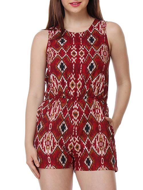 red, multi crepe jumpsuit - 10299887 - Very Small Image - 1