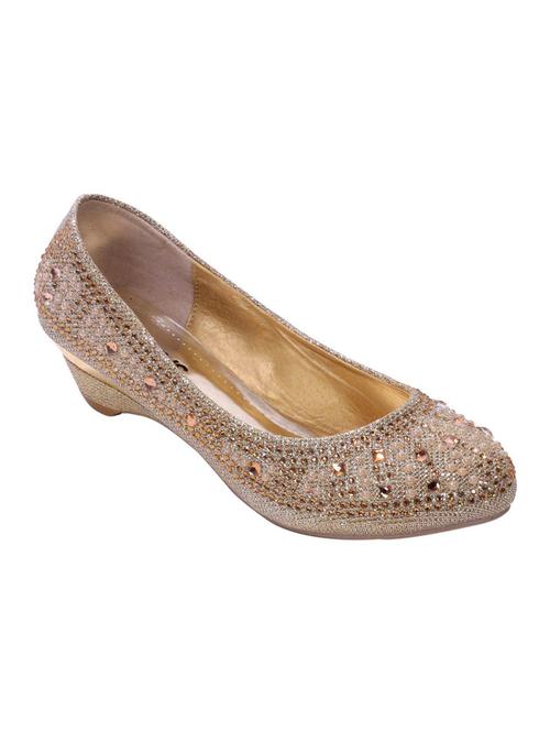 gold leatherette pumps - 10305996 - Very Small Image - 1