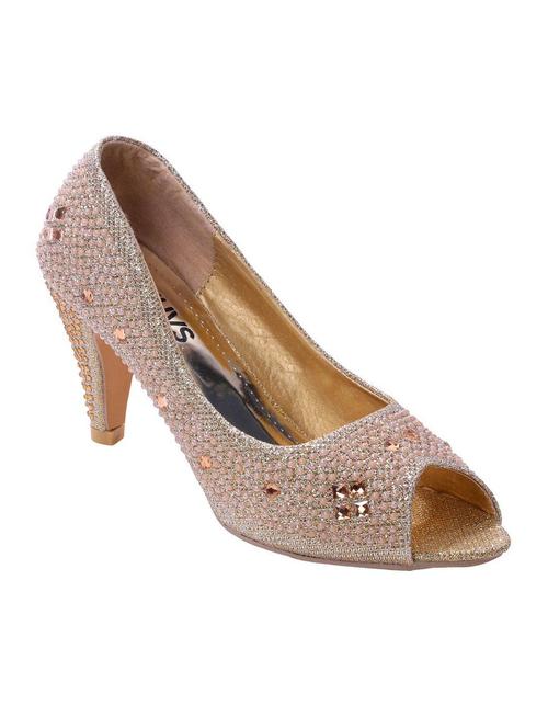 gold leatherette sandals - 10306007 - Very Small Image - 1