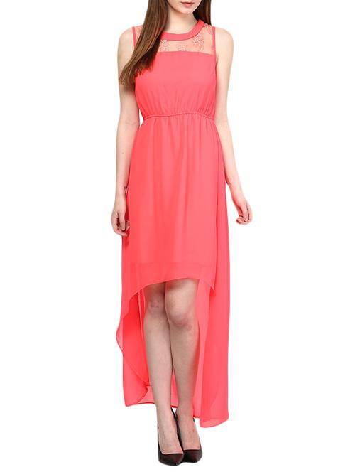 pink georgette dress - 10306125 - Very Small Image - 1