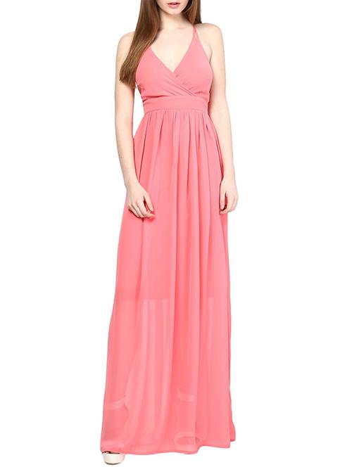 pink georgette dress - 10306129 - Very Small Image - 1
