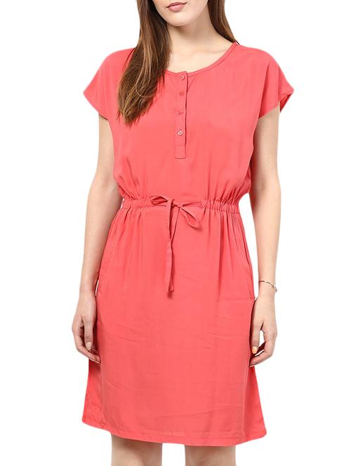 orange rayon dress - 10306137 - Very Small Image - 1