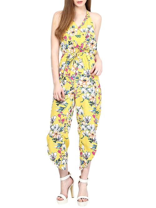 yellow crepe jumpsuit - 10306148 - Very Small Image - 1