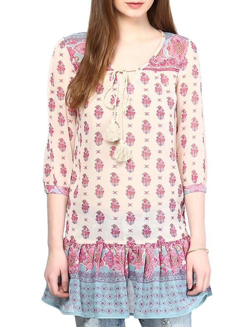pink georgette top - 10306149 - Very Small Image - 1
