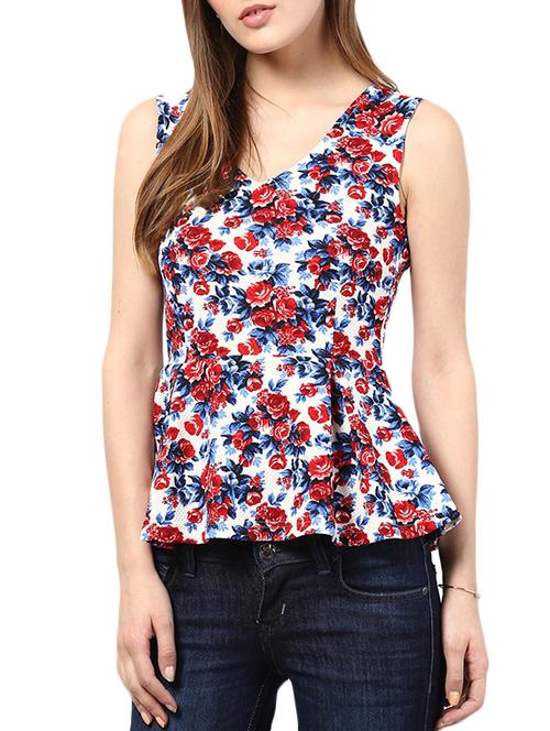 cream polyester top - 10306155 - Very Small Image - 1