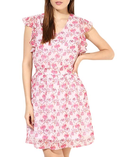 pink georgette dress - 10306369 - Very Small Image - 1