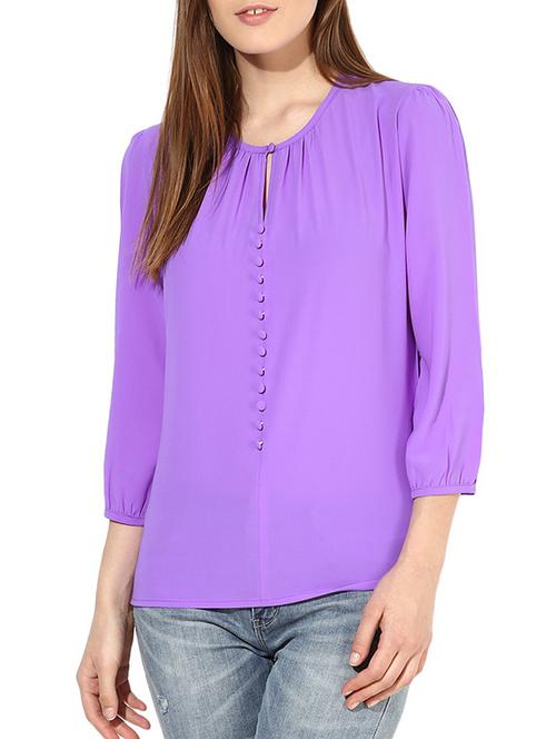 purple georgette top - 10306385 - Very Small Image - 1