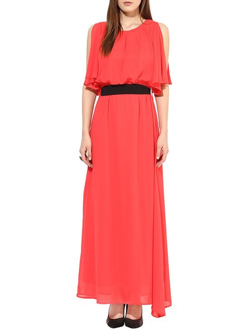orange georgette dress - 10306420 - Very Small Image - 1
