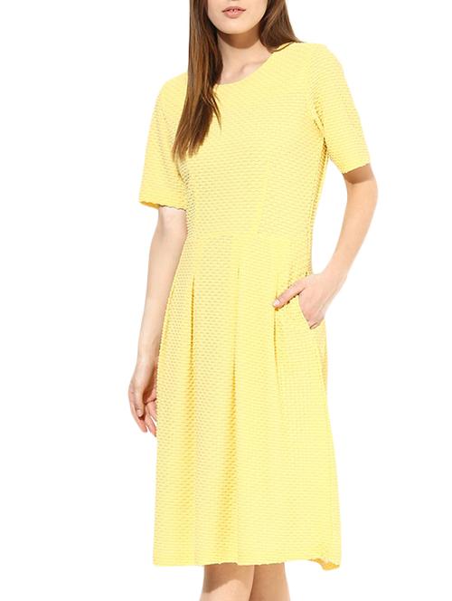 yellow rayon dress - 10306428 - Very Small Image - 1