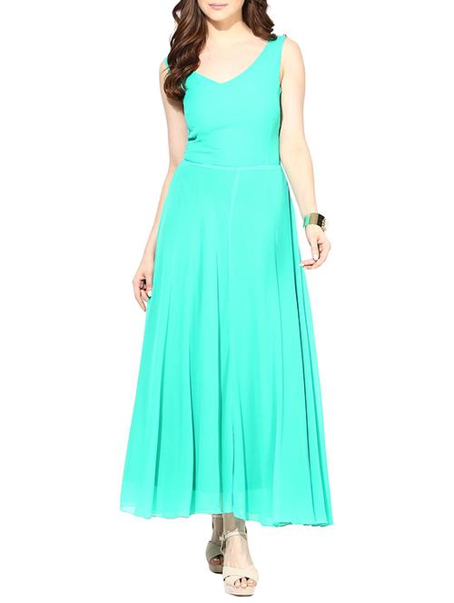 green georgette dress - 10306430 - Very Small Image - 1