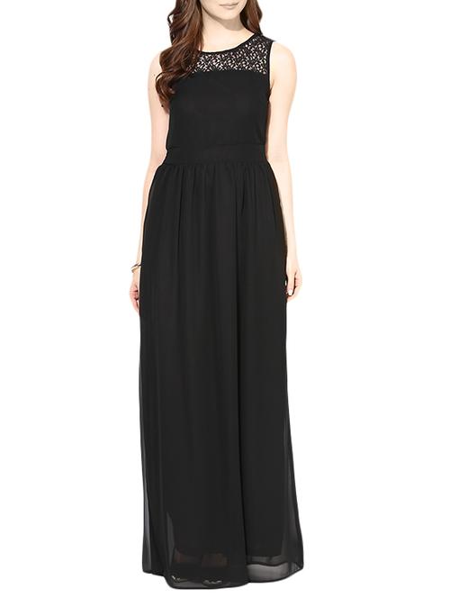 black georgette dress - 10306435 - Very Small Image - 1